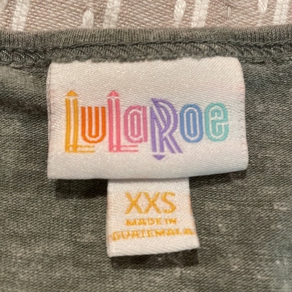 Lularoe Solid Grey Irma Tunic Top Extra Extra Small - Picture 4 of 7